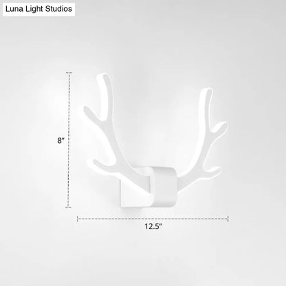 DecorBites™ Metallic Antler Sconce LED Wall Lamp for Bedroom