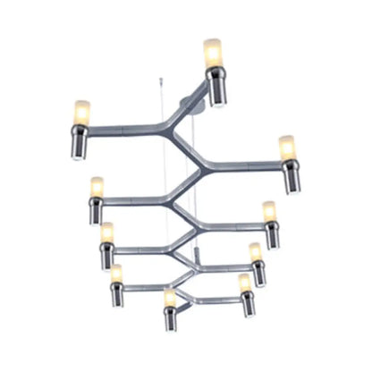 DecorBites™ Metallic Branch Island Pendant Light with 10 Bare Bulbs for Modern Dining Room