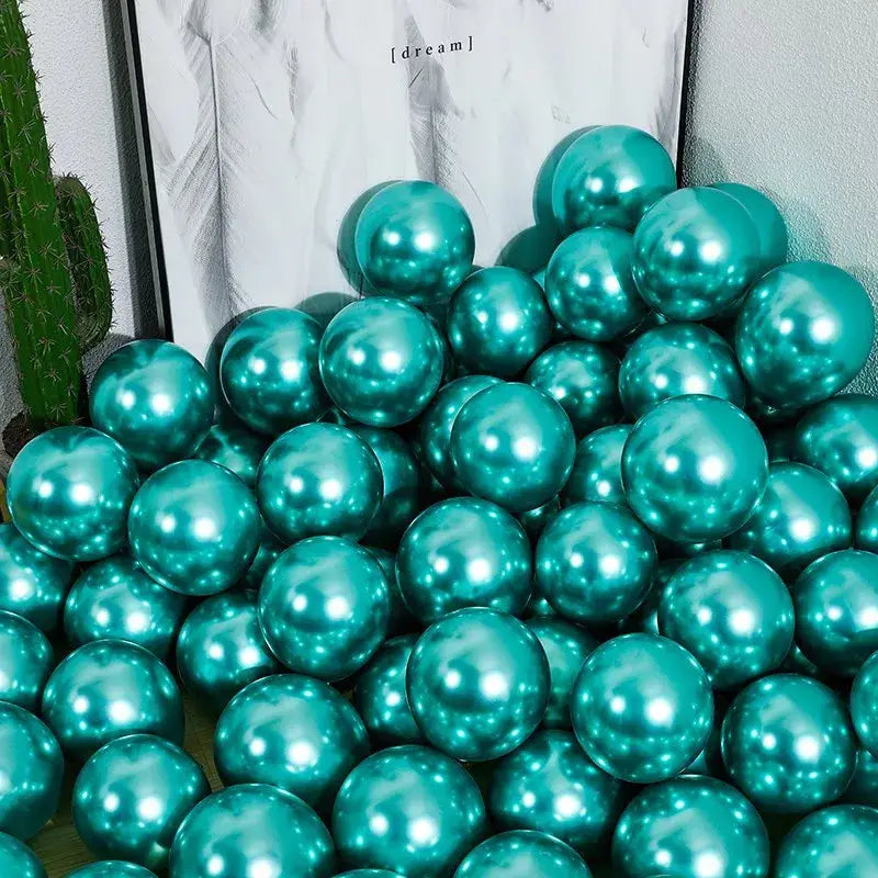 Metallic chrome golden balloons pack of 10 wedding party decor
