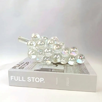 Metallic crystal glass geometric grape sculpture dining room decor