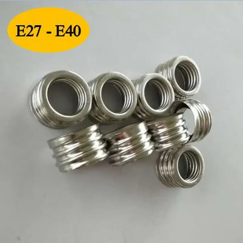 Metallic e40 lamp holder adapter pack for garage workshop lighting