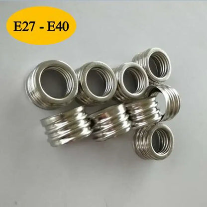 Metallic e40 lamp holder adapter pack for garage workshop lighting