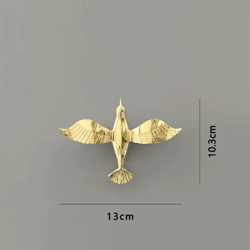 Metallic gold & silver pigeon wall ornaments living room dove statue