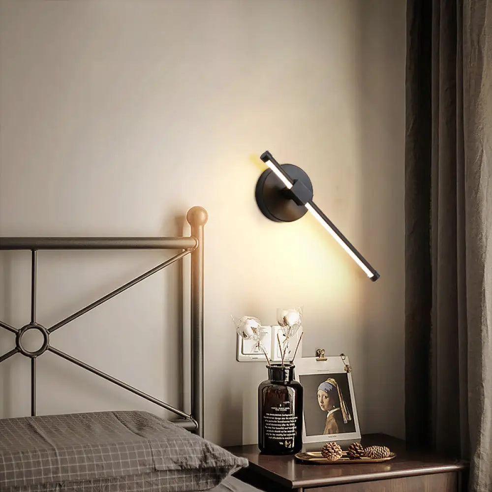 DecorBites™ Metallic LED Stick Wall Sconce - Minimalist Bedside Lighting Solution
