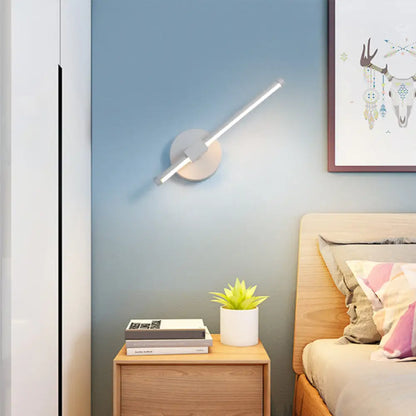 DecorBites™ Metallic LED Stick Wall Sconce - Minimalist Bedside Lighting Solution