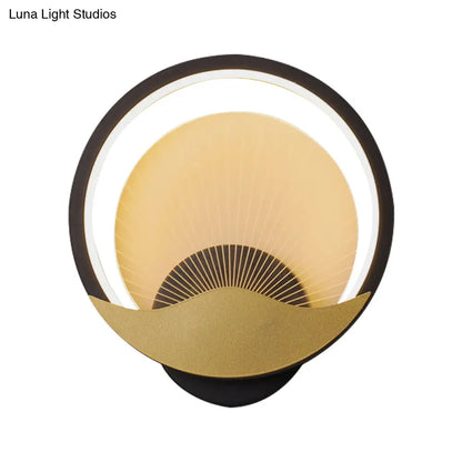 DecorBites™ Metallic LED Wall Sconce with Acrylic Shade in Black-Gold/White-Gold or White, for Modern Bedside Lighting