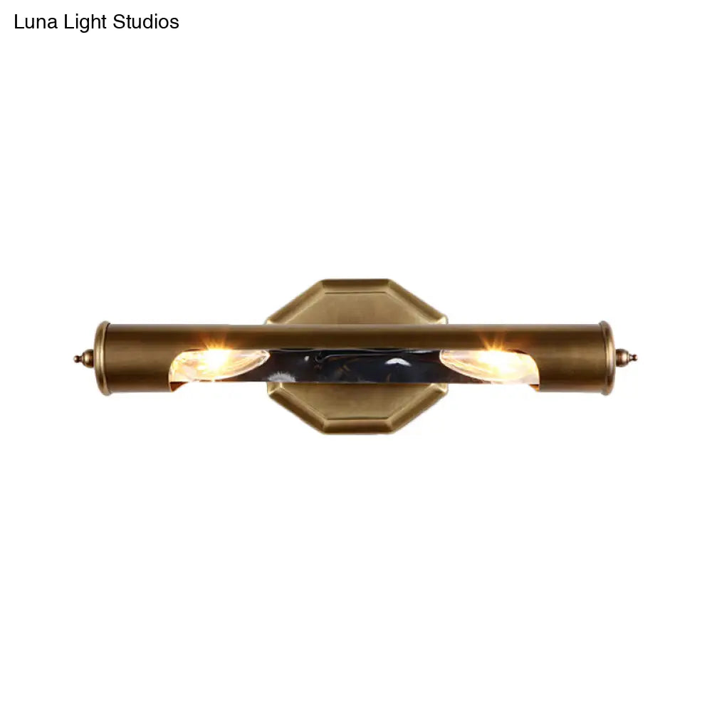 DecorBites™ Metallic Shade Bedroom Wall Sconce with 2 Bulbs and Brass Finish, Available in 14"/18" Width