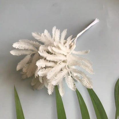 Metallic silver gold & white eucalyptus leaf bunch 6-pack living room