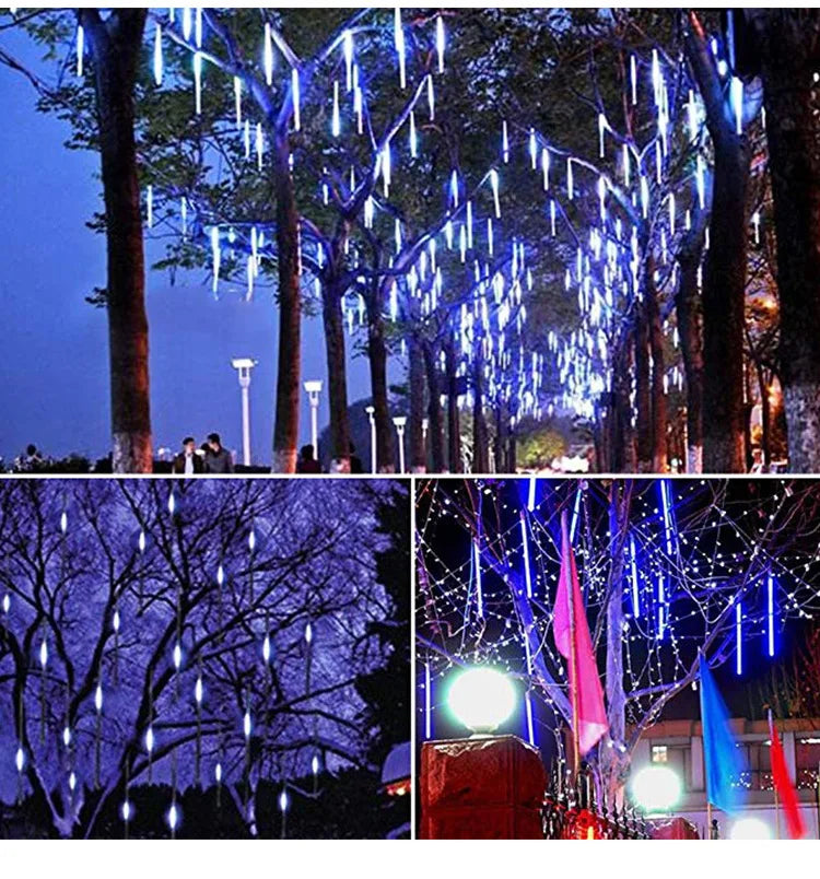 DecorBites™ Meteor Shower LED String Lights for Outdoor Decor