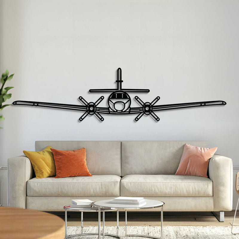Metroliner Front Metal Aircraft Wall Art - NCP0582, front view