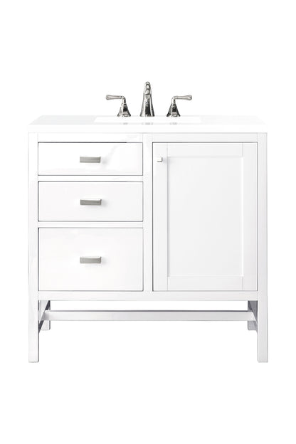 James Martin Addison 36" Single Bathroom Vanity, Glossy White