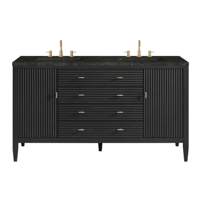 James Martin Myrrin 60" Double Bathroom Vanity, Carbon Oak