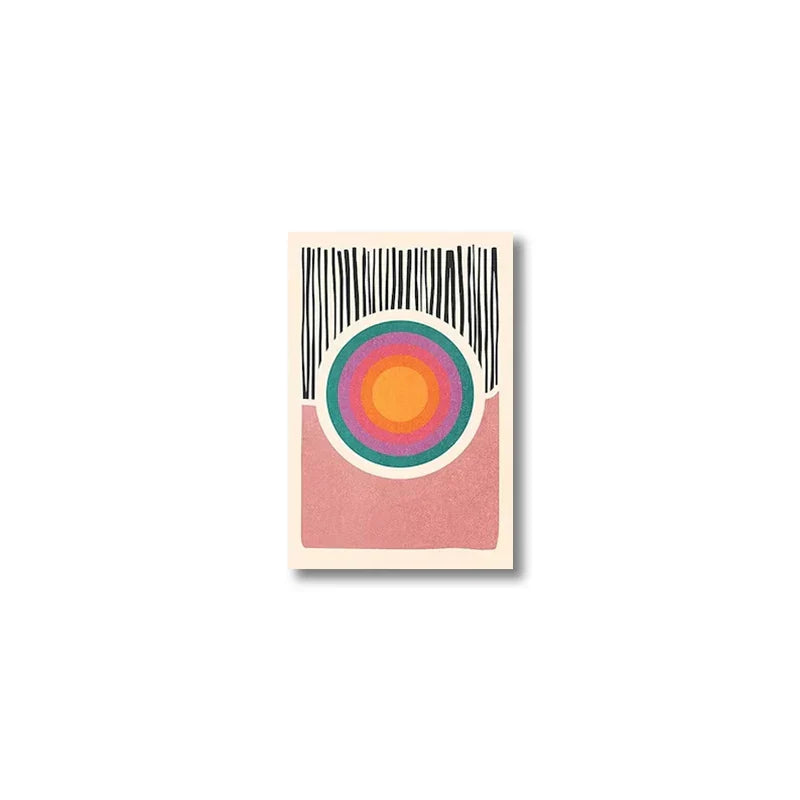 DecorBites™ Mid Century Abstract Color Block Wall Art Set