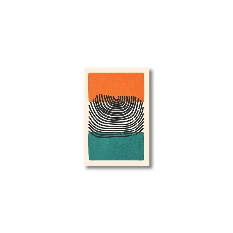 DecorBites™ Mid Century Abstract Color Block Wall Art Set