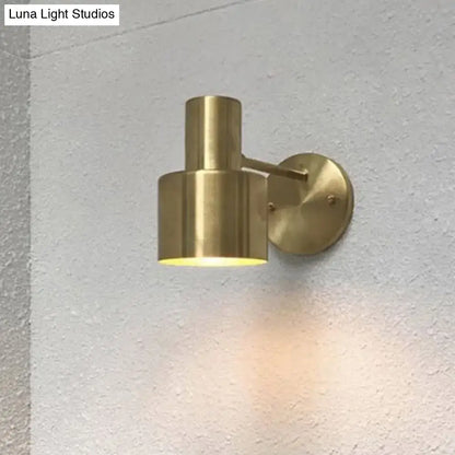 Mid-century gold metal cage wall lighting bedroom sconce