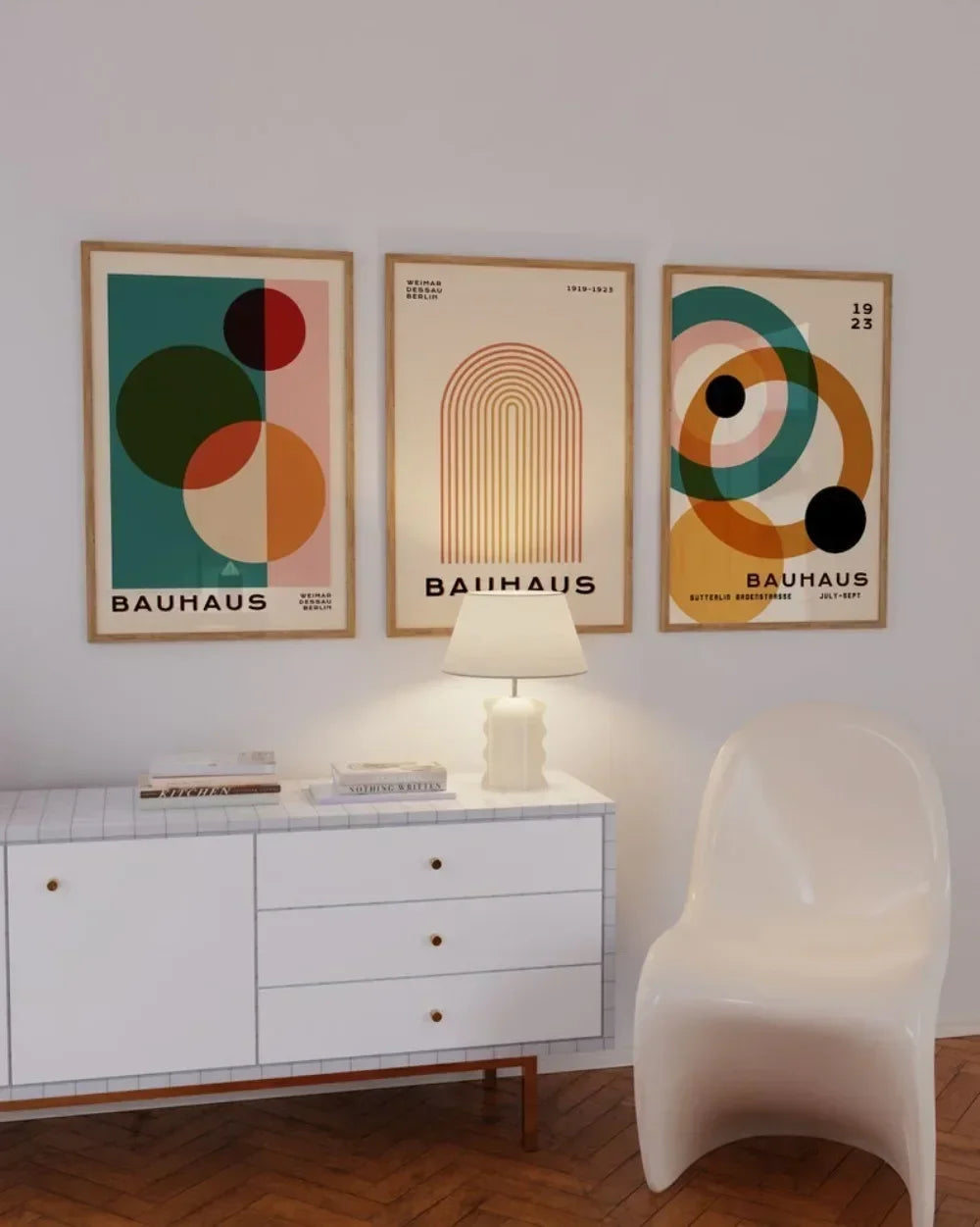 DecorBites™ Mid Century Modern Geometric Wall Art Set