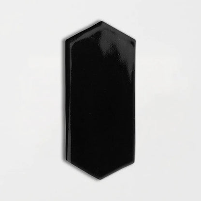 Midnight Glossy Picket Ceramic Tiles 3x6
