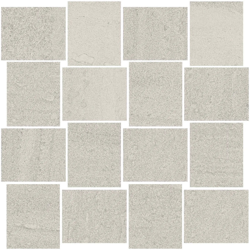 Milestone North White Cove Base Stone Look Porcelain 6x12