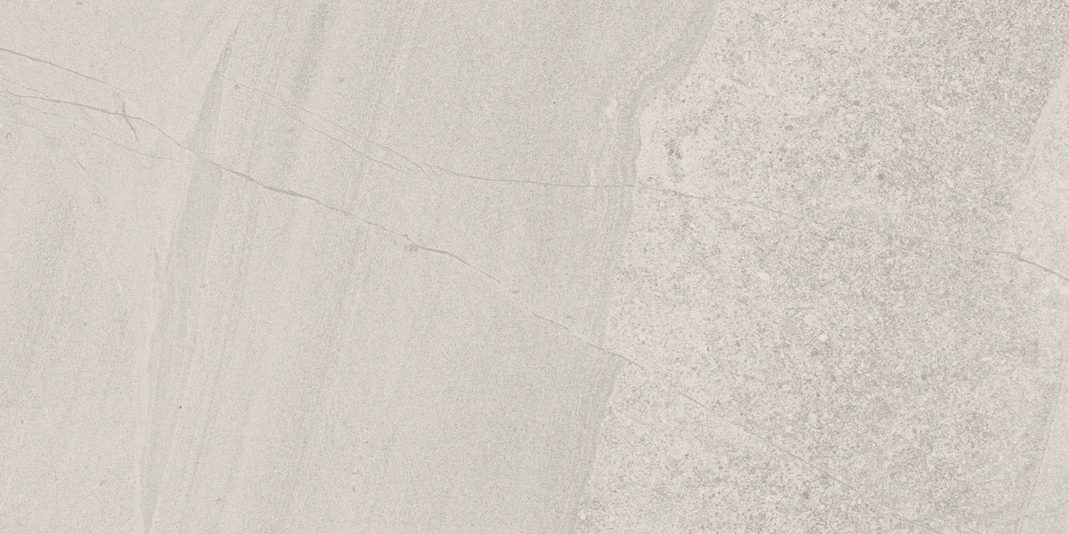 Milestone North White Stone Look Porcelain Tiles 12x24