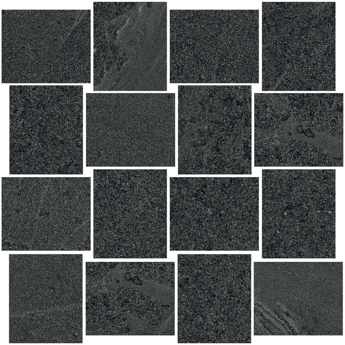Milestone West Black Bullnose Stone Look Porcelain Moldings 3x24