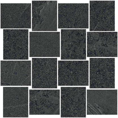 Milestone West Black Bullnose Stone Look Porcelain Moldings 3x24