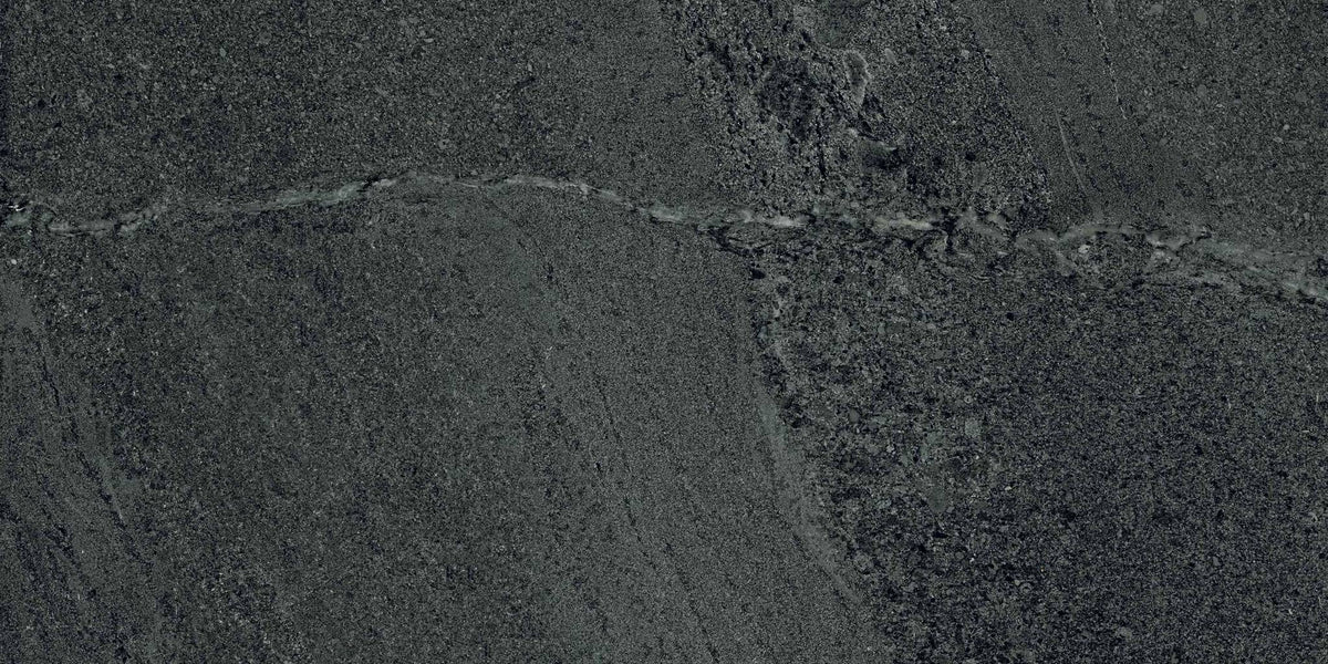 Milestone West Black Stone Look Porcelain Tiles 12x24