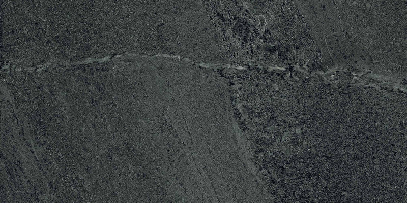 Milestone West Black Stone Look Porcelain Tiles 12x24