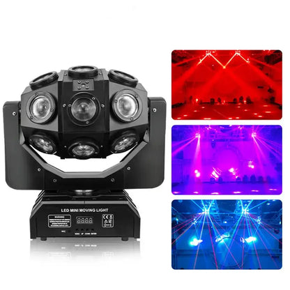 Mini black red green laser light moving head – nightclub party room
