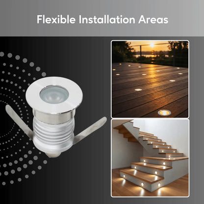 Mini Milk Cap In-Ground Well LED Light Fixture 3W 2700K 12-24V DC Input