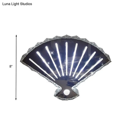 DecorBites™ Minimal LED Crystal Wall Lamp - Black Fan Design with Adjustable Warm/White Lighting