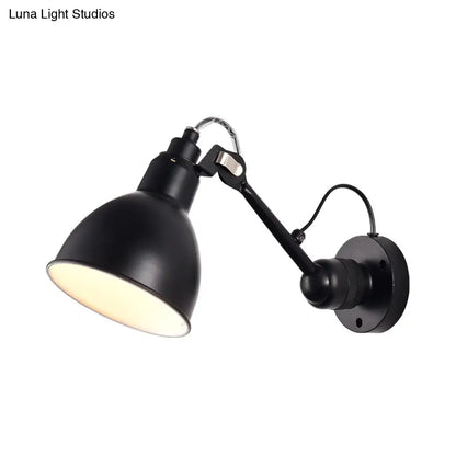 DecorBites™ Minimalist 1-Head Wall Lamp with Metal Shade - Black/White Sconce Lighting for Living Room