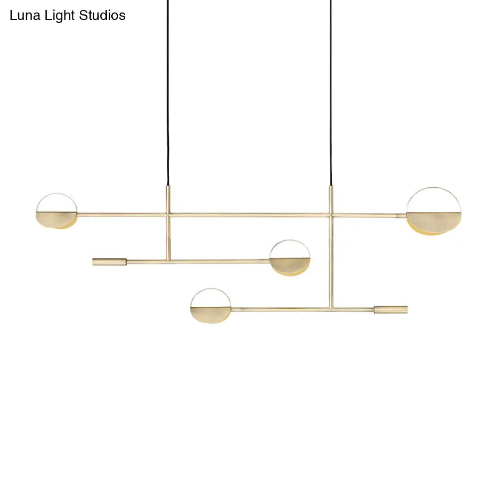DecorBites™ Minimalist 3-Arm Pendant Light with 4 Bulbs for Dining Room Island