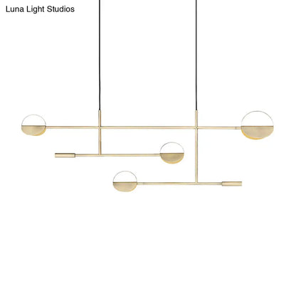 DecorBites™ Minimalist 3-Arm Pendant Light with 4 Bulbs for Dining Room Island