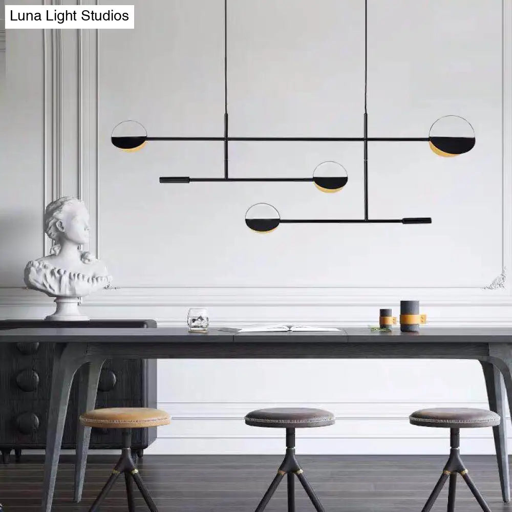 DecorBites™ Minimalist 3-Arm Pendant Light with 4 Bulbs for Dining Room Island