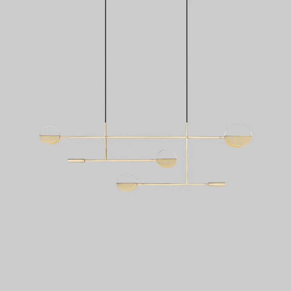 DecorBites™ Minimalist 3-Arm Pendant Light with 4 Bulbs for Dining Room Island