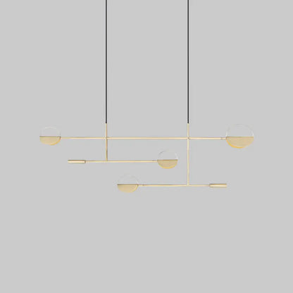 DecorBites™ Minimalist 3-Arm Pendant Light with 4 Bulbs for Dining Room Island
