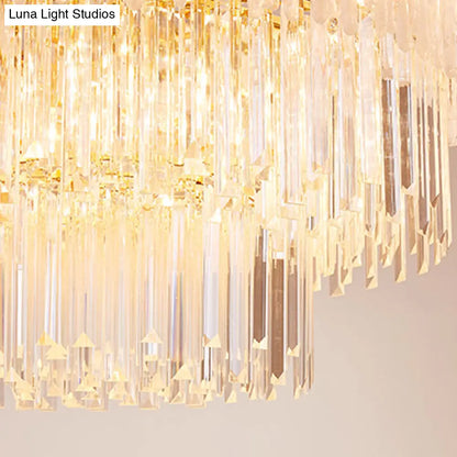 DecorBites™ Minimalist 9-Light Crystal Chandelier for Dining Room - Clear Island Lighting