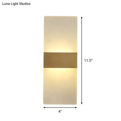 Minimalist acrylic gold wall sconce bedroom wall lamp