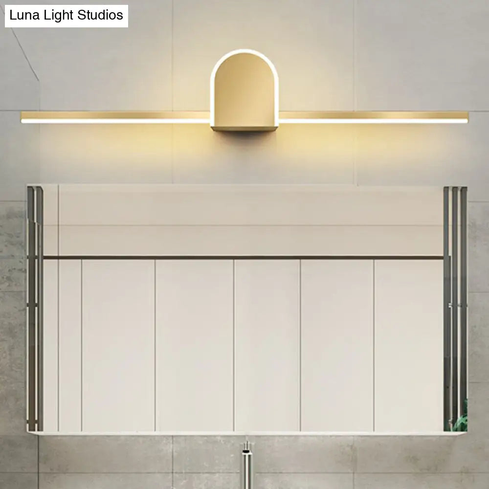 DecorBites™ Minimalist Acrylic LED Vanity Light with Gold Finish for Bathroom Walls