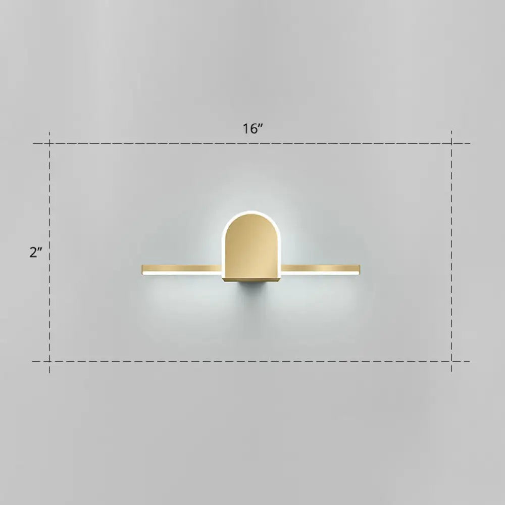 DecorBites™ Minimalist Acrylic LED Vanity Light with Gold Finish for Bathroom Walls