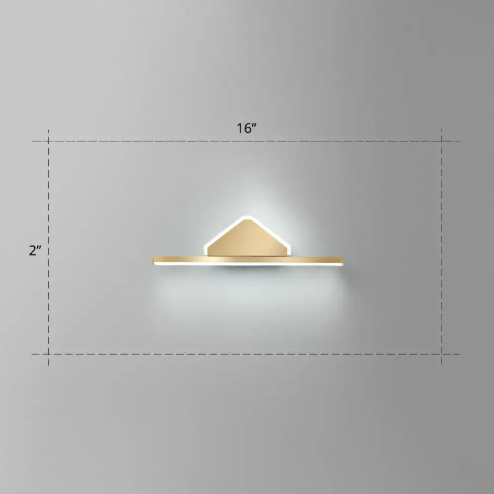 DecorBites™ Minimalist Acrylic LED Vanity Light with Gold Finish for Bathroom Walls