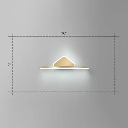 DecorBites™ Minimalist Acrylic LED Vanity Light with Gold Finish for Bathroom Walls