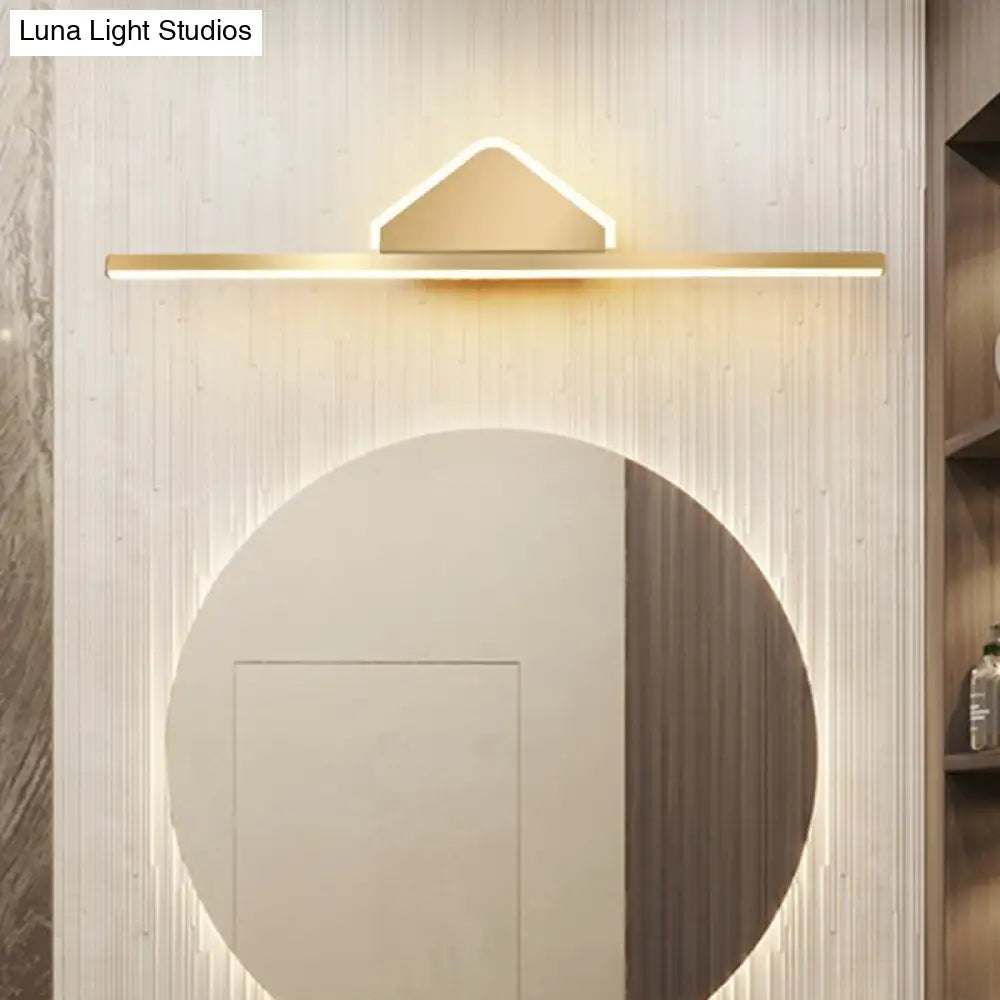 DecorBites™ Minimalist Acrylic LED Vanity Light with Gold Finish for Bathroom Walls
