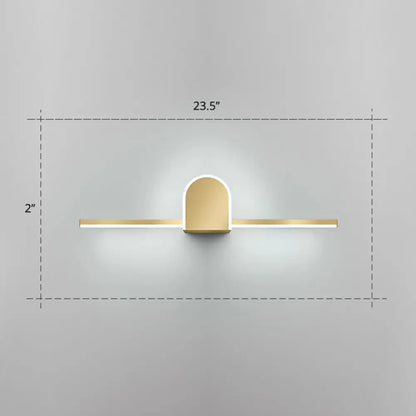 DecorBites™ Minimalist Acrylic LED Vanity Light with Gold Finish for Bathroom Walls