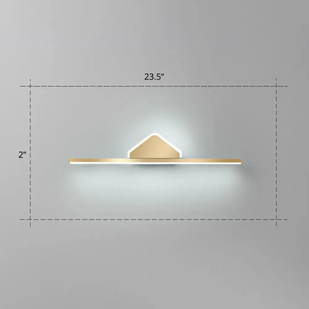 DecorBites™ Minimalist Acrylic LED Vanity Light with Gold Finish for Bathroom Walls