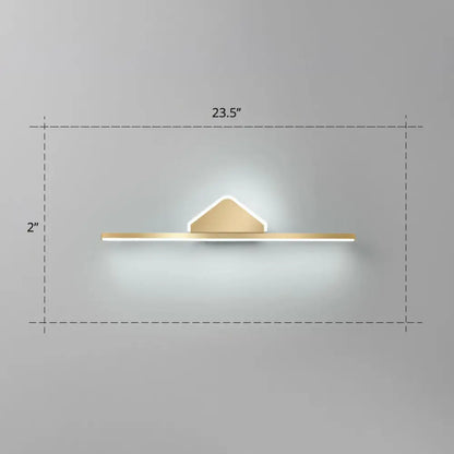 DecorBites™ Minimalist Acrylic LED Vanity Light with Gold Finish for Bathroom Walls