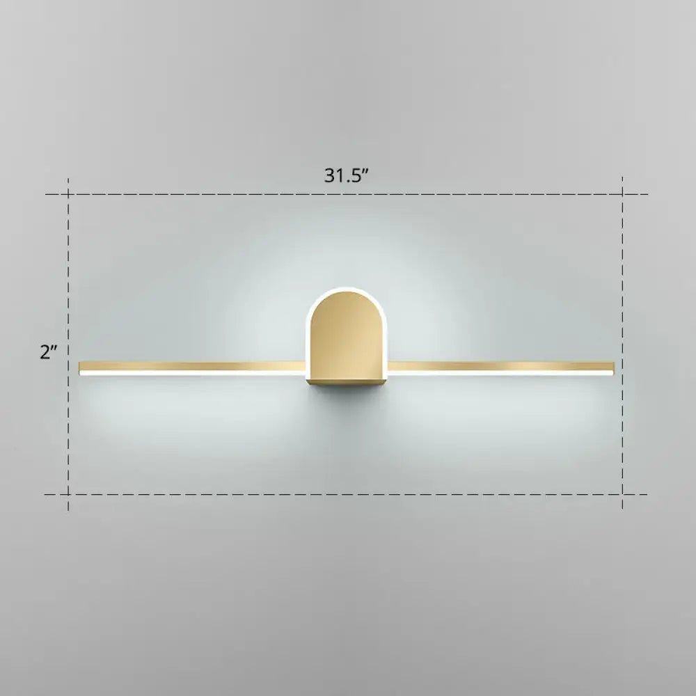 DecorBites™ Minimalist Acrylic LED Vanity Light with Gold Finish for Bathroom Walls