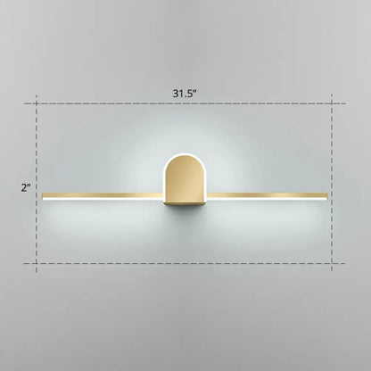 DecorBites™ Minimalist Acrylic LED Vanity Light with Gold Finish for Bathroom Walls