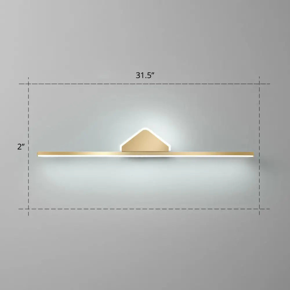 DecorBites™ Minimalist Acrylic LED Vanity Light with Gold Finish for Bathroom Walls