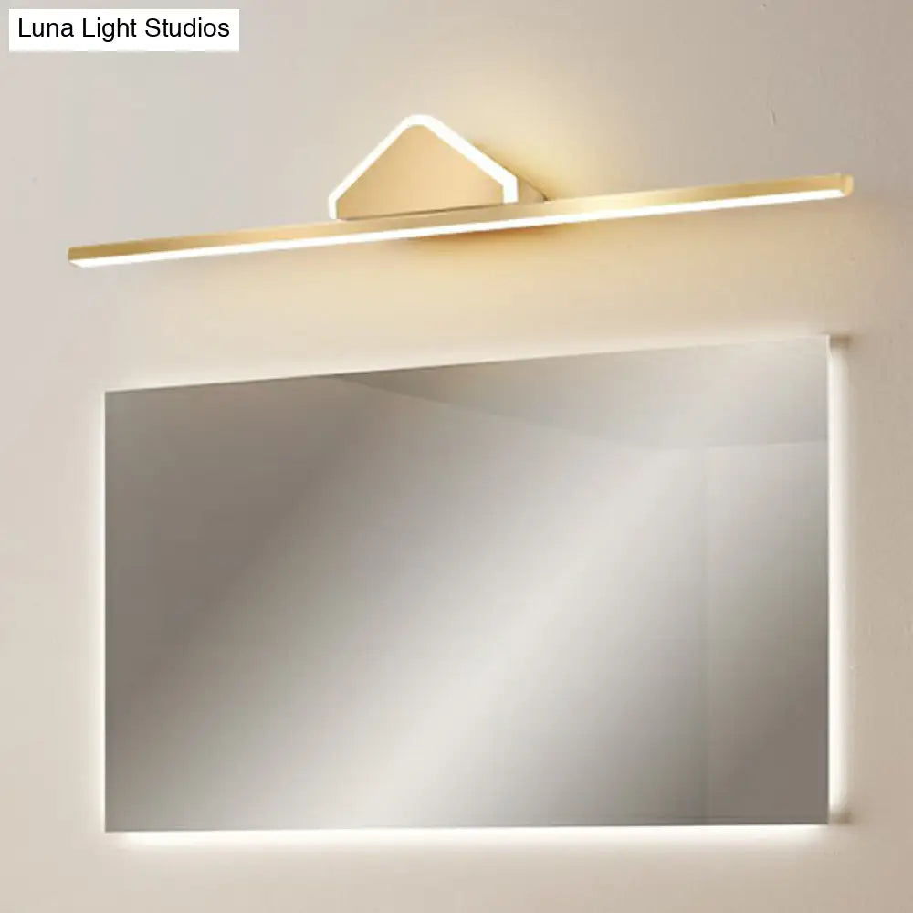 DecorBites™ Minimalist Acrylic LED Vanity Light with Gold Finish for Bathroom Walls